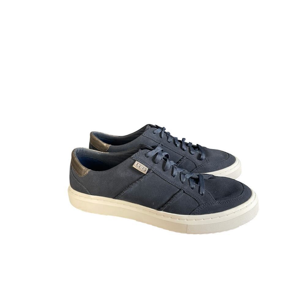Ugg Women’s Navy Blue Suede Size-9.5 Alameda Lace Sneakers